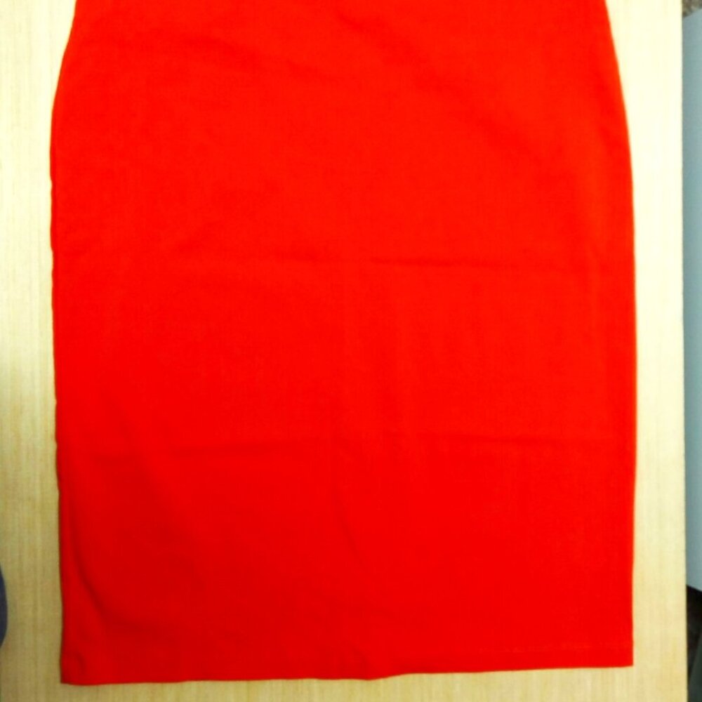 Orange Pencil Skirt LG NWOT - Picture 5 of 6